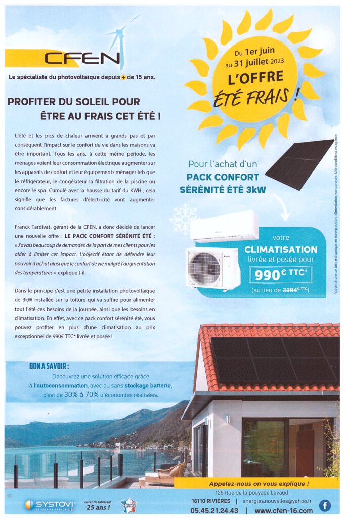 Flyer Publicité CFEN jusqu'au 31/7/2023